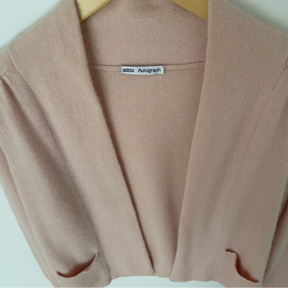 Autograph Marks & Spencer Pure Cashmere Cardigan in Light Pink size Small - Picture 7 of 8